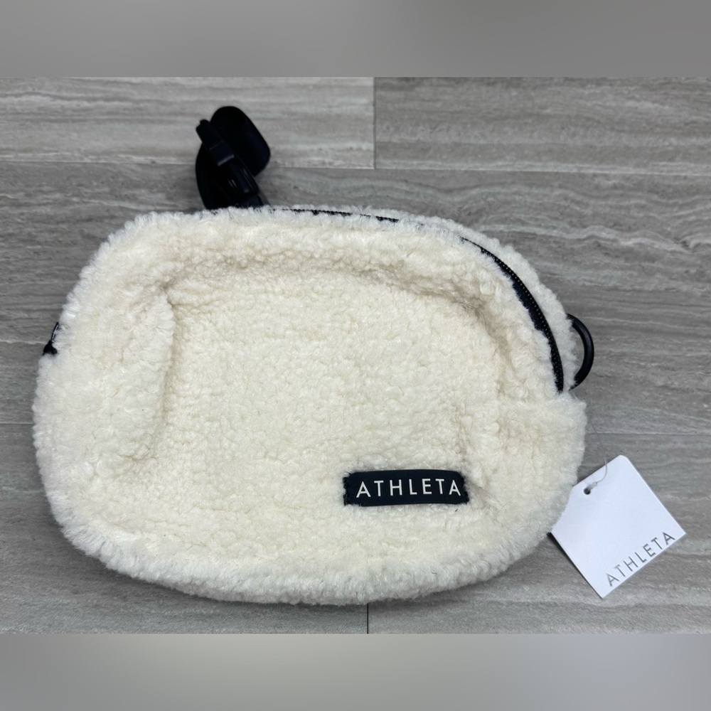 NWT Althleta Girl Always Bone Shearling Belt Bag - Picture 2 of 12